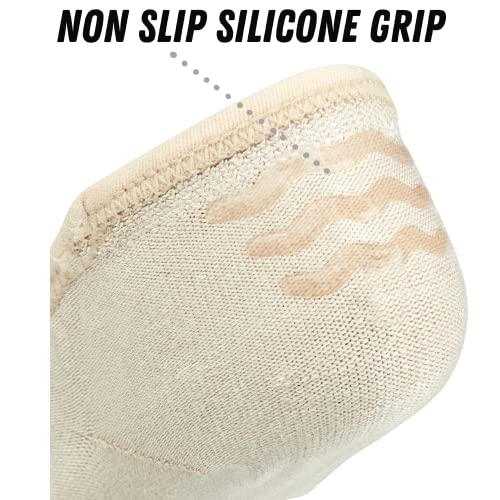 Bamboo Sports Super Low Cut No Show Socks- Breathable, Moisture Wicking, Odor Eliminating 4 Pair4