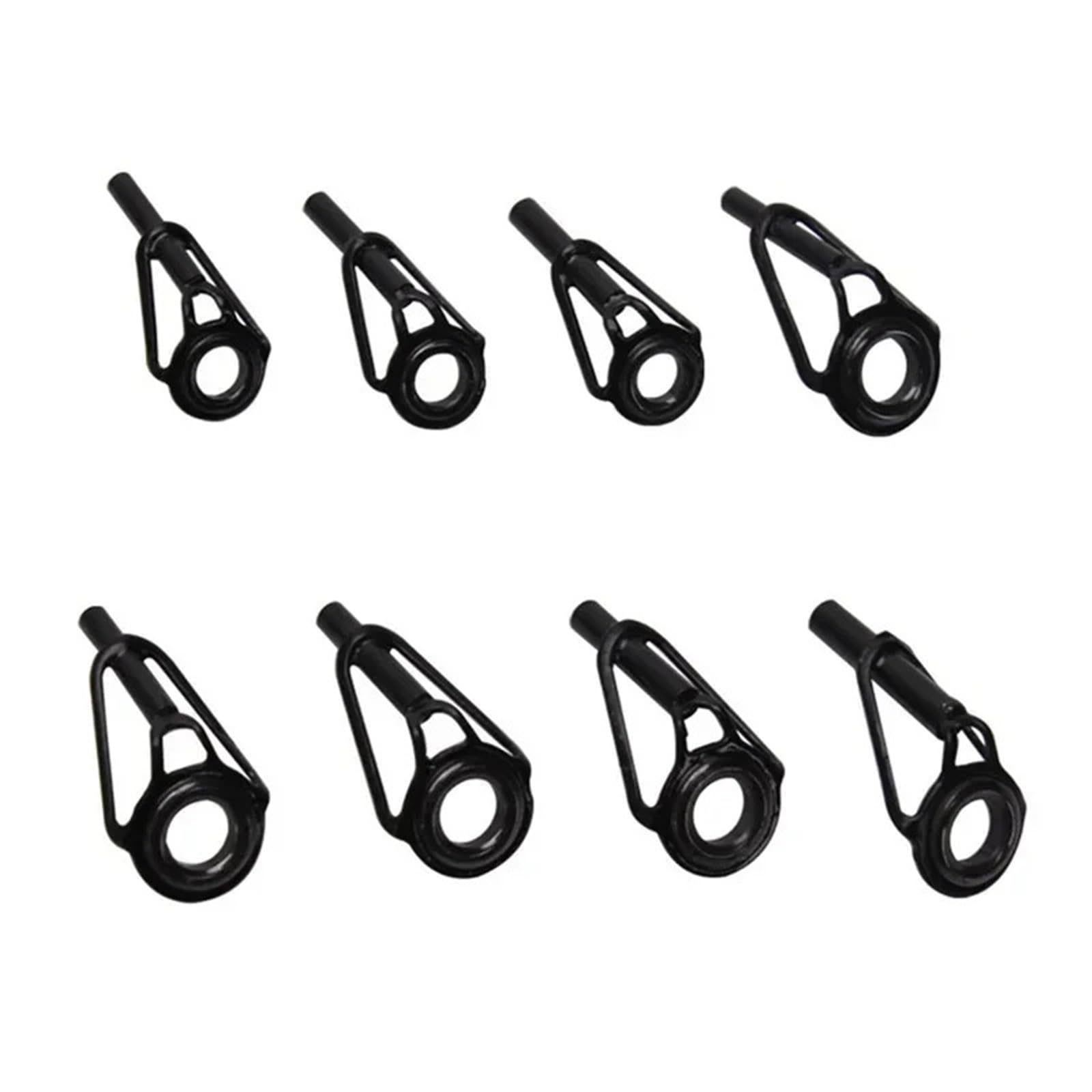 Pacchetto di Riparazione Superiore di Canna da PES Anelli di Ricambio for Punte di canne da Pesca in Acciaio Inossidabile, Confezione da 48 Pezzi, Diverse Misure(8pcs)