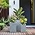 Kante 18.5",15.7",12.6" H Tall Rectangular Concrete Planters Set of 3, Outdoor Indoor Lightweight Plant Pots with Drainage Hole and Rubber Plug, Modern Style for Home Garden Patio, Slate Gray