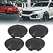 uxcell 4pcs 68mm Dia 6 Clips Car Wheel Tyre Center Hub Caps Covers Protector Black