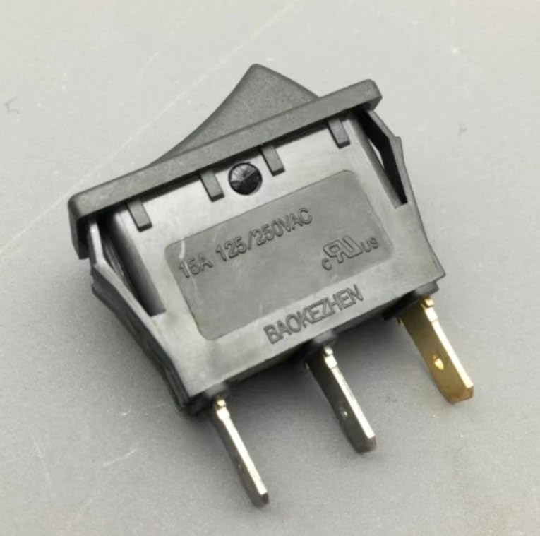 2PCS BAOKEZHEN SC792-6 Illuminated 3-Pin 2-Position Rocker Switch 15(3) A 250VAC