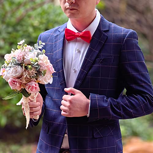 Image of Bow Tie for Men & Boys, Pre-Tied Bowtie Adjustable 9-18in, for Formal Tuxedo, Prom Party, Wedding