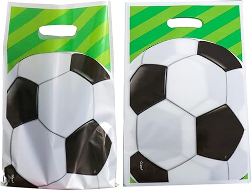Miniatura 2 de 30 bolsas de regalo de fútbol para fiestas de cumpleaños de niños, bolsas de dulces para regalos de fiesta temática de fútbol