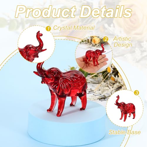 Figurine éléphant en cristal ciselé le cadeau de bureau et maison idéal
