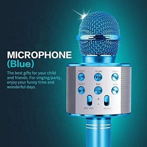 VRJTEC Karaoke Blue Silver Color Mic Wireless in