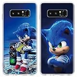 2 × Cool Phone Case for Samsung Galaxy Note 8 Case Clear 6.3', Adventure Games Anime Print,Game Character Design Pattern Transparent Cases for Men Boys Women Girls,Soft TPU Funda for Samsung Note 8