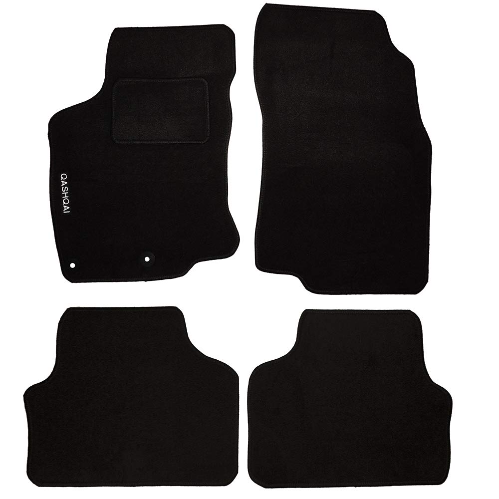 Lupex Shoptpmis2fix_qashqai S2 Car Floor Mats with Logo for Qashqai Series 2 with 2 Clips