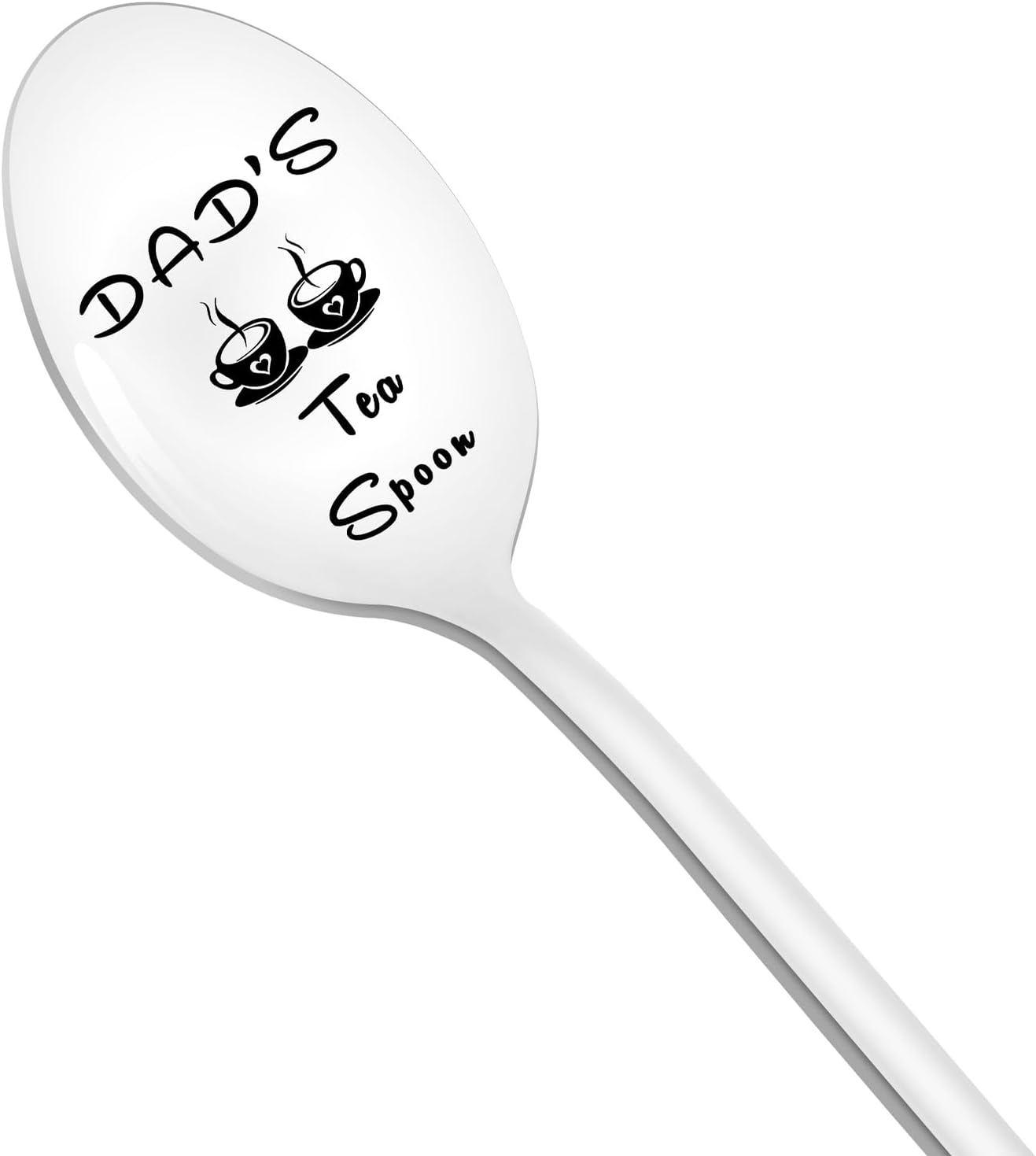 Ice Tea Spoon Gifts for Dad, 9-Inch Engraved long Coffee Spoon Funny Gifts for Father's Day, Dad's Birthday Gifts, Christmas Stocking Stuffers