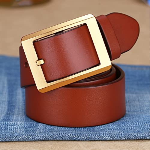 Belt men's leather pin buckle youth casual pants belt cowhide copper buckle belt2