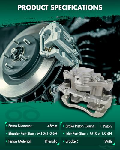 Image of SCITOO 18B4713 Rear Left /Right Brake Caliper With Bracket Fit For Chevy Blazer 98-05 For Chevy S10 98-04 For GMC Jimmy 98-05 For GMC Sonoma 98-04 For Isuzu Hombre 98-00 For Oldsmobile Bravada 98-01