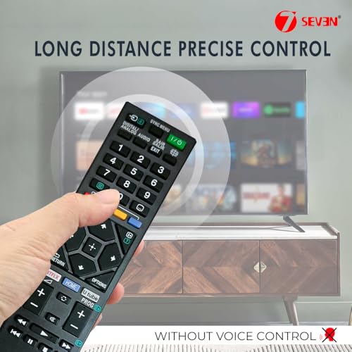 7 SEVEN Suitable with Sony Tv Remote Original Bravia for Smart Android Television Compatible for Any Model of LCD LED OLED UHD 4K Universal Sony Remote Control, Black 7 519tPGRFkuL