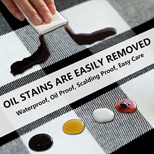 Aofuxti Fitable Rectangle 6 Feet Tablecloth - 60X102 Inch Tablecloth, Stain And Wrinkle Resistant Washable Polyester Table Cloth, Decorative Table Cover For Dining Table, Buffet Parties, Black #TOP1