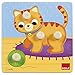 Goula- Puzzle gato de madera, 22 x 22 cm (53053) , color/modelo surtido