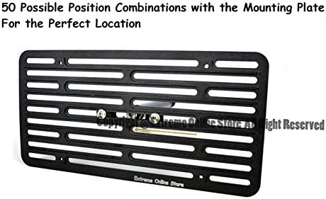 Extreme Online Store EOS License Plate Front Bumper Tow Mount Adapter Relocator Kit (Version 2, Full Size) - Mercedes Benz W205 C63 AMG 4 Door Sedan 16-Up 2016 2017 2018