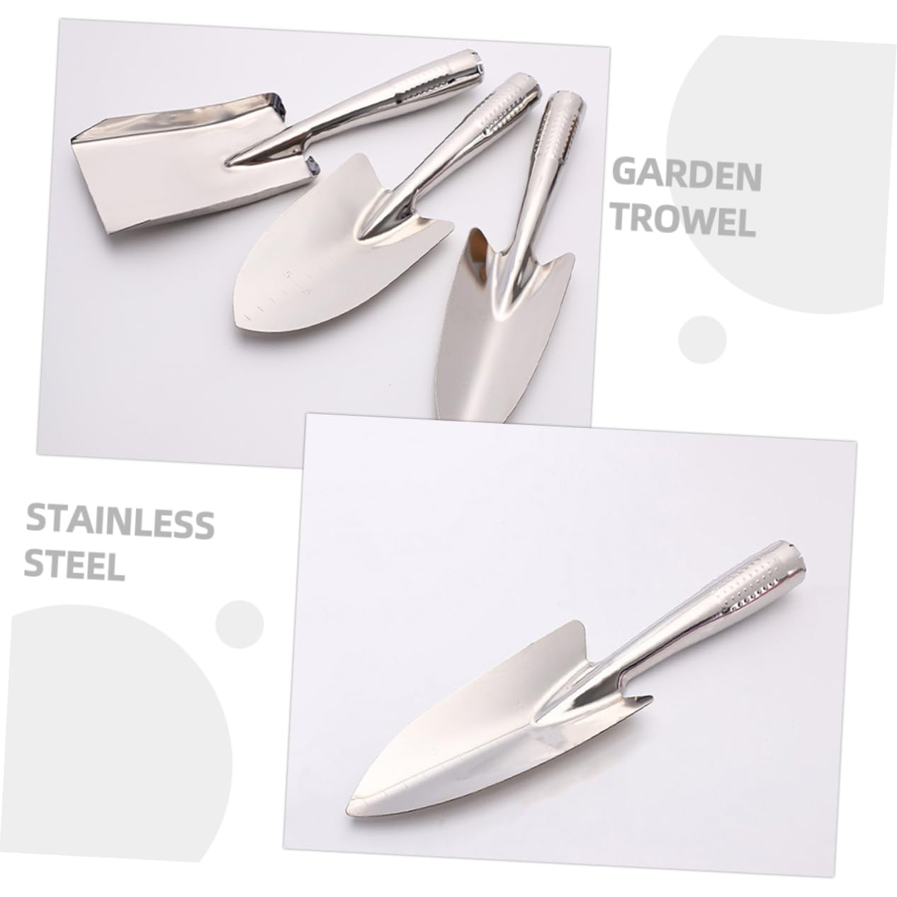 UPKOCH 3 Set Palette Per Giardinaggio Inossidabile Utensili Multifunzionali Per Estirpare E Smuovere Per Appassionati Giardinaggio 3 Pezzi * 3