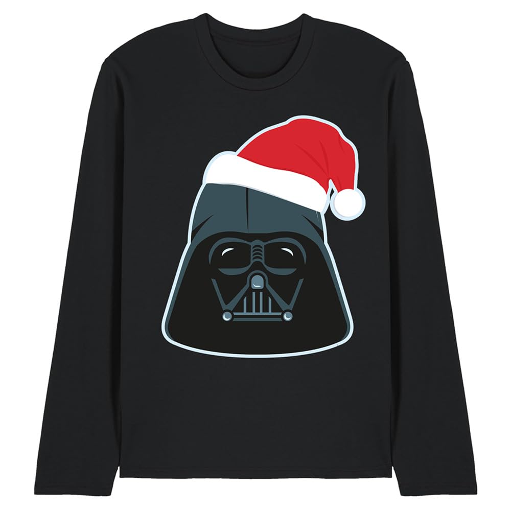 Star Wars Men's Darth Vader Christmas Santa Hat Long Sle - Black - S