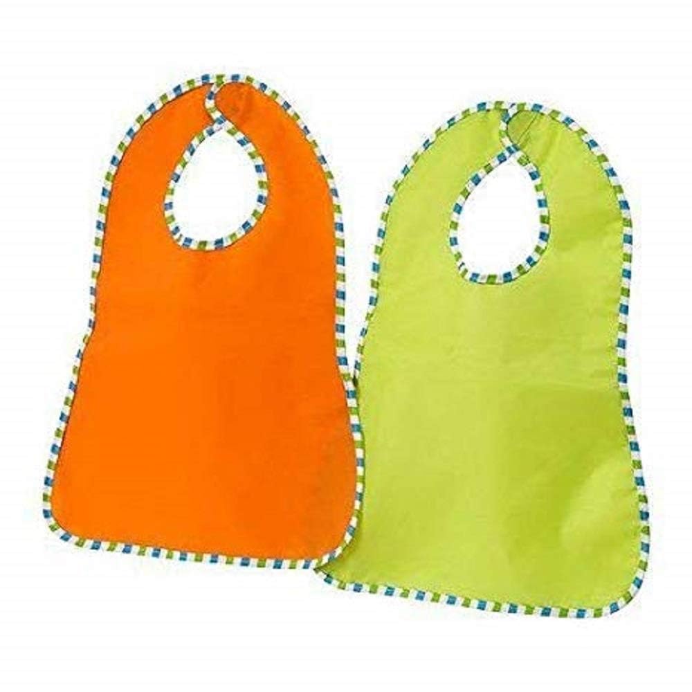 Digital Shoppy KLADD RANDIG Bib, Green/Orange, 2 Pack