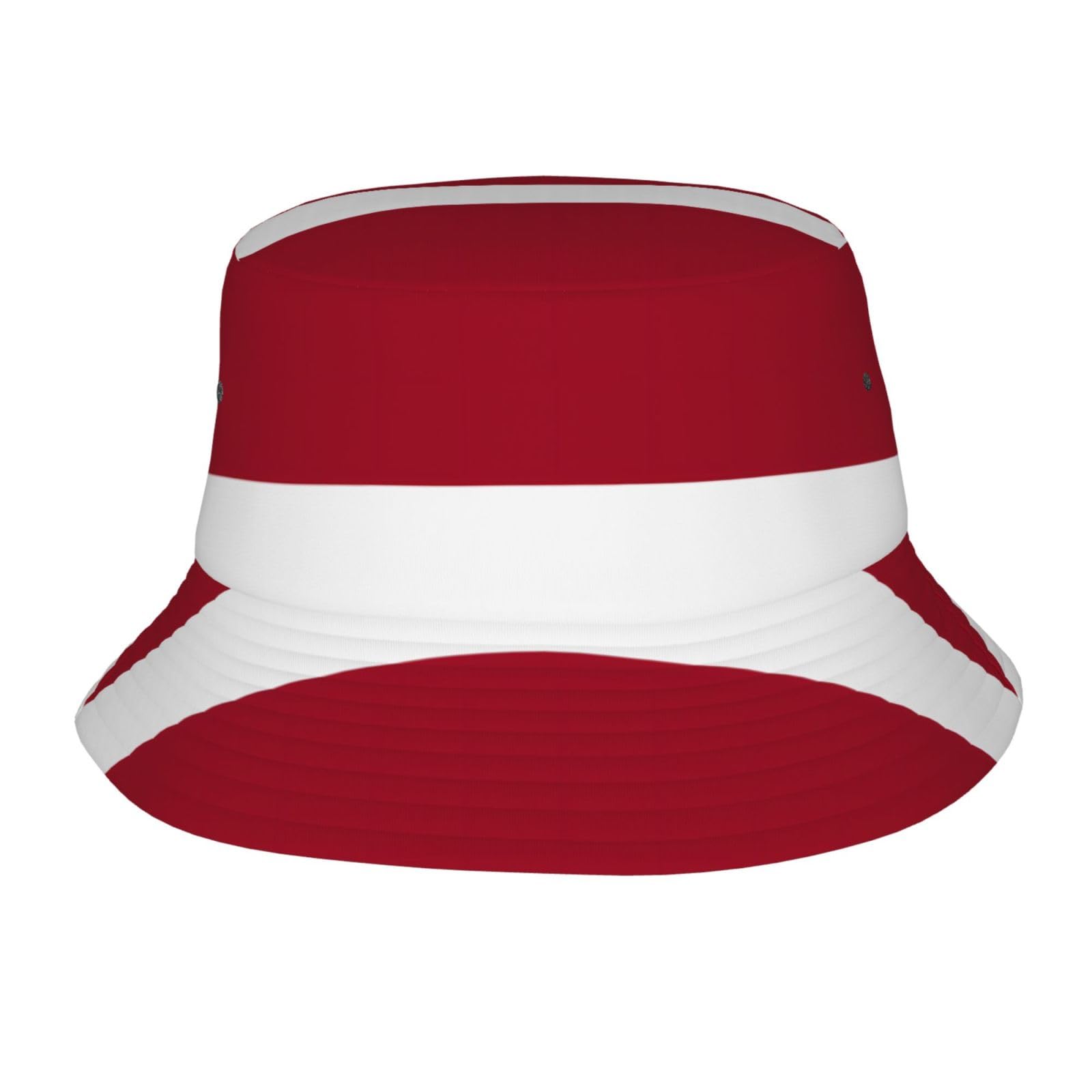 PHAYAH Flag of Latvia Printing Bucket Hats Sun Hats for Uv Suitable Fishing Hiking Travel Camping Beach Black