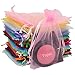 Tojwi 50pcs Organza Bags-Mix Color 3.54''x4.33''(9x11cm) Satin Drawstring Organza Pouch Wedding Party Favor Gift Bag Jewelry Watch Bags