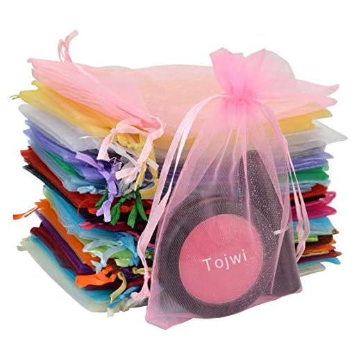 Tojwi 50pcs Organza Bags-Mix Color 3.54''x4.33''(9x11cm) Satin Drawstring Organza Pouch Wedding Party Favor Gift Bag Jewelry Watch Bags