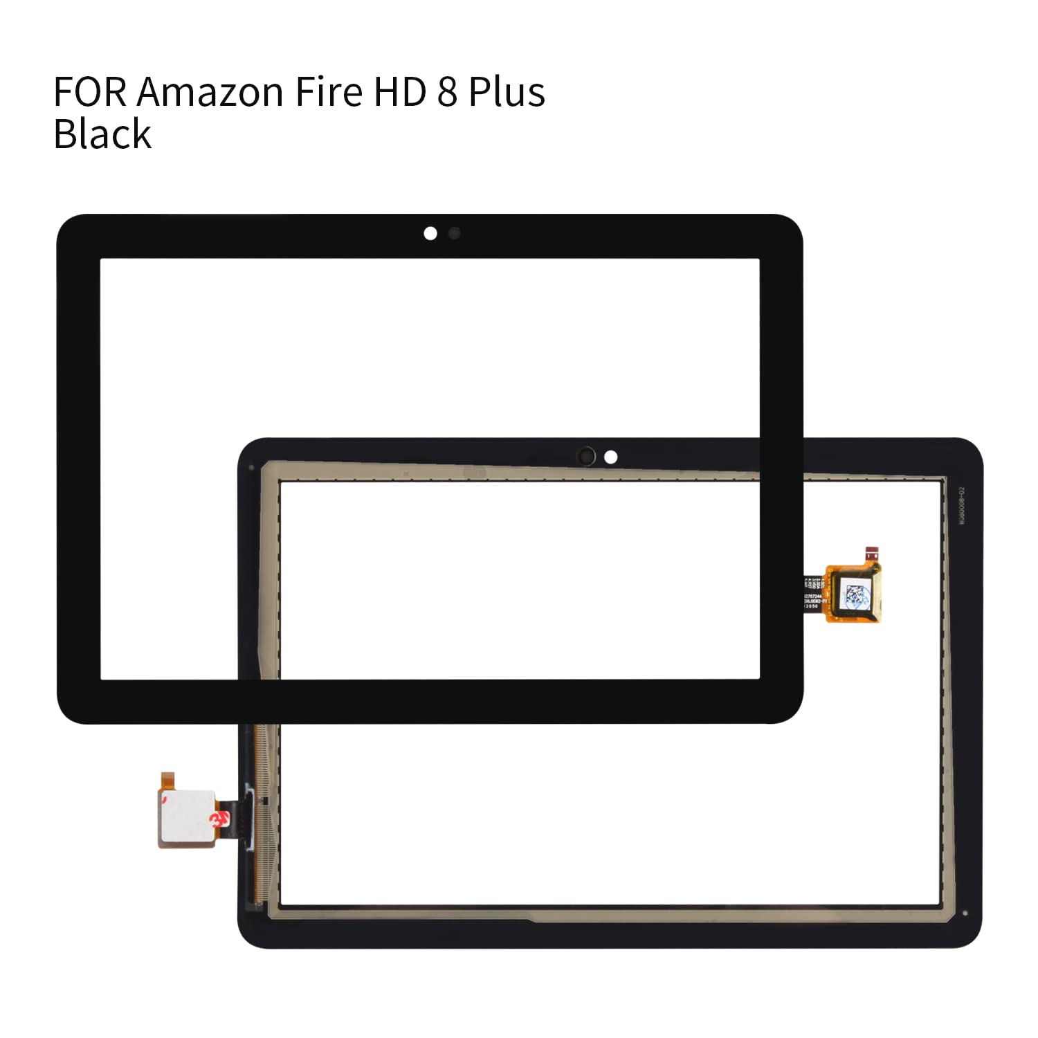 LADYSON Oryginalne szkło do tabletu Amazon Kindle Fire HD8/HD8 Plus 10. generacji 2020 K72LL3 K72LL4 ekran dotykowy Digitizer panel zamienny z czujnikiem z przodu szkło soczewka z bezpłatnymi narzędziami do naprawy