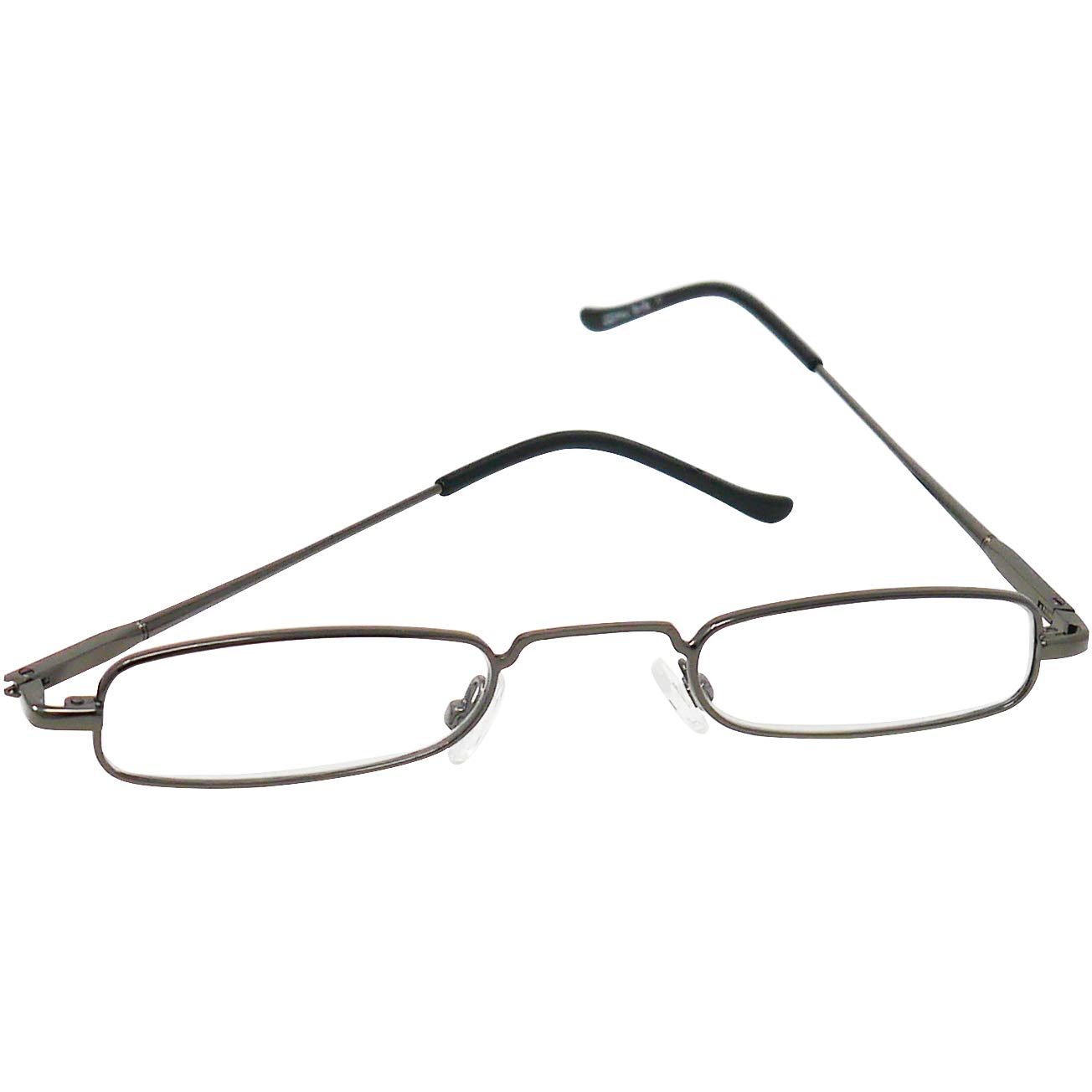 Wąskie metalowe mini okulary do czytania, rama ze stali nierdzewnej, z aluminiowym etui na okulary, pomoc w czytaniu, płaskie, damskie i męskie