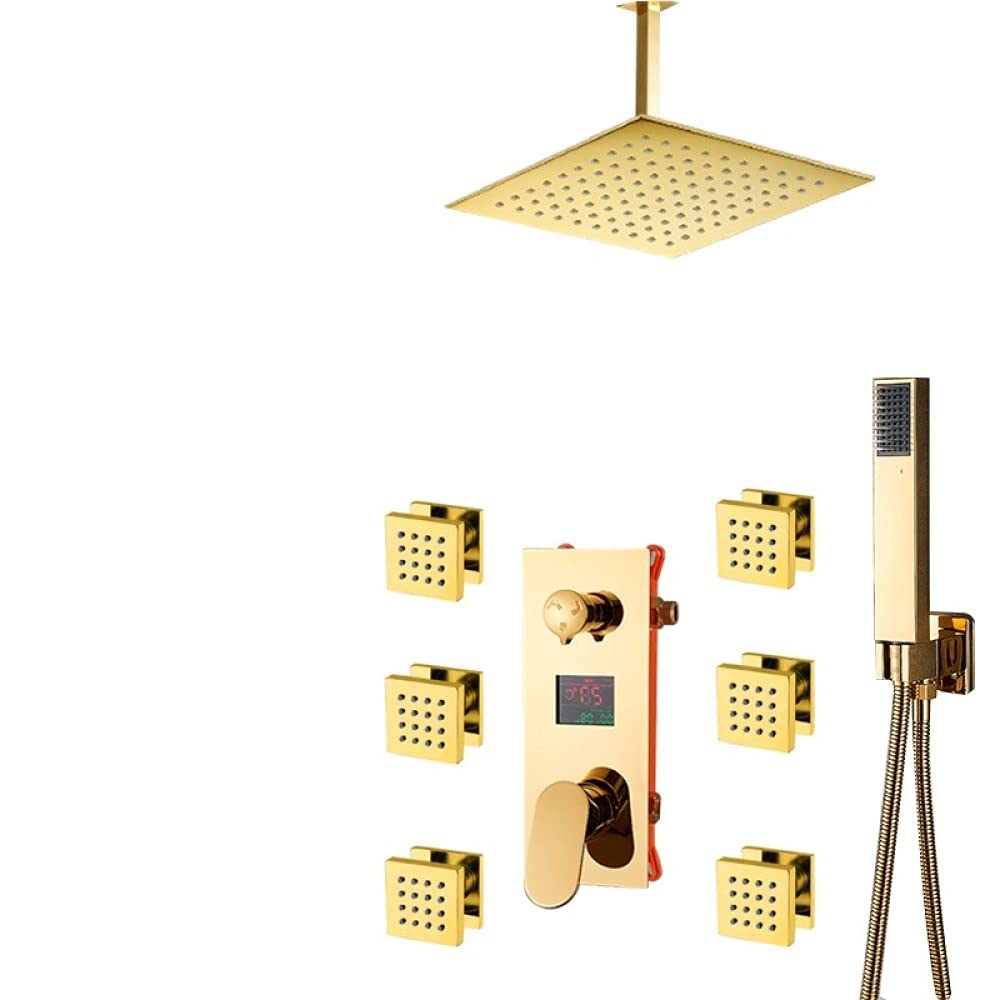 Affichage numérique à 3 voies pour robinets de douche or LED - 8
