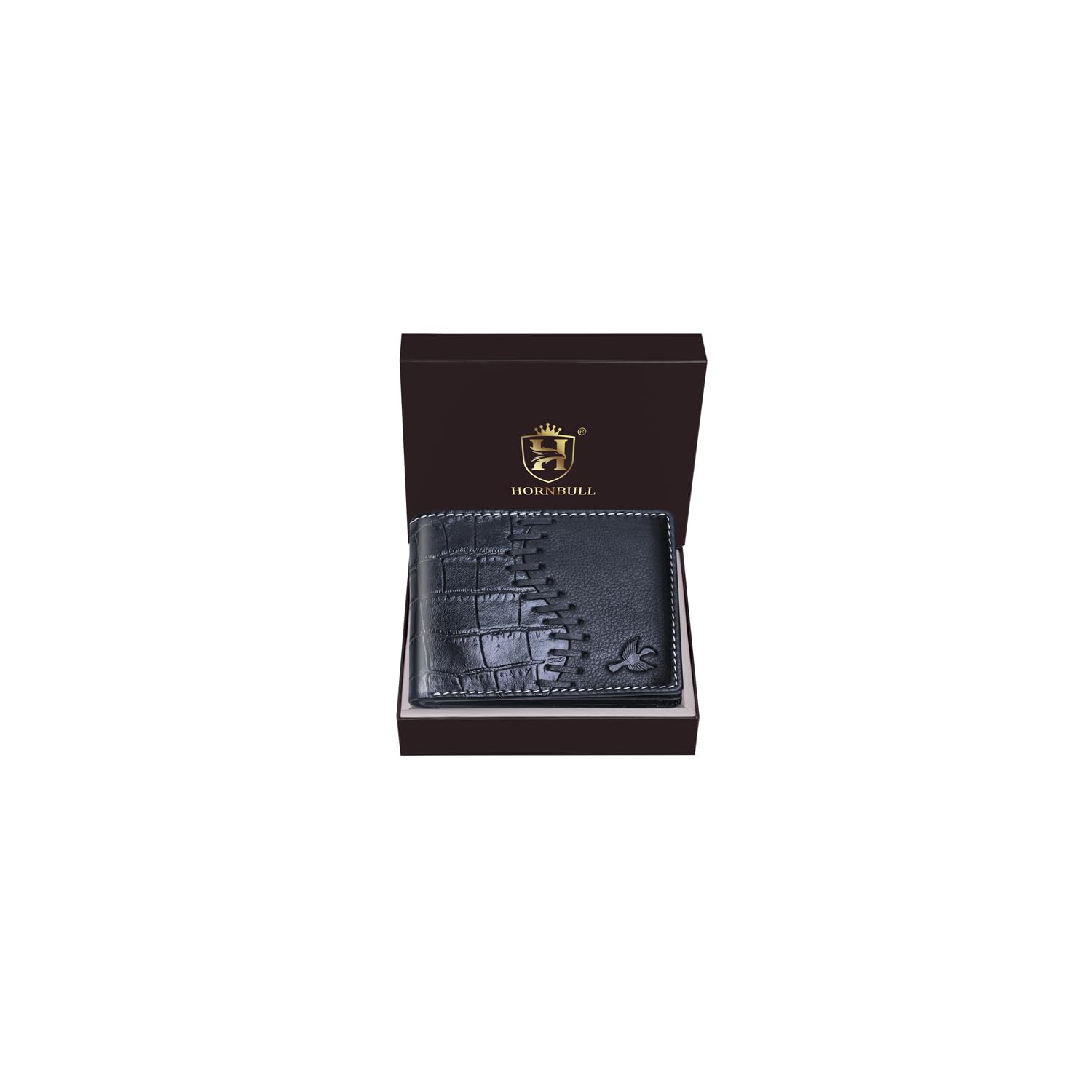 HORNBULL Markus Mens Leather Wallet | Leather Wallet for Men | RFID Mens Wallet (Black)