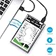 Festplattengehäuse 2.5 Zoll 5Gbps USB 3.0 auf SATA III,ssd gehäuse UASP Beschleunigung, Externes Gehäuse für SSD und HDD in Höhe 9.5mm/7mm Werkzeugfreie Montage, Hot-Swap-Unterstützung [Transparent]