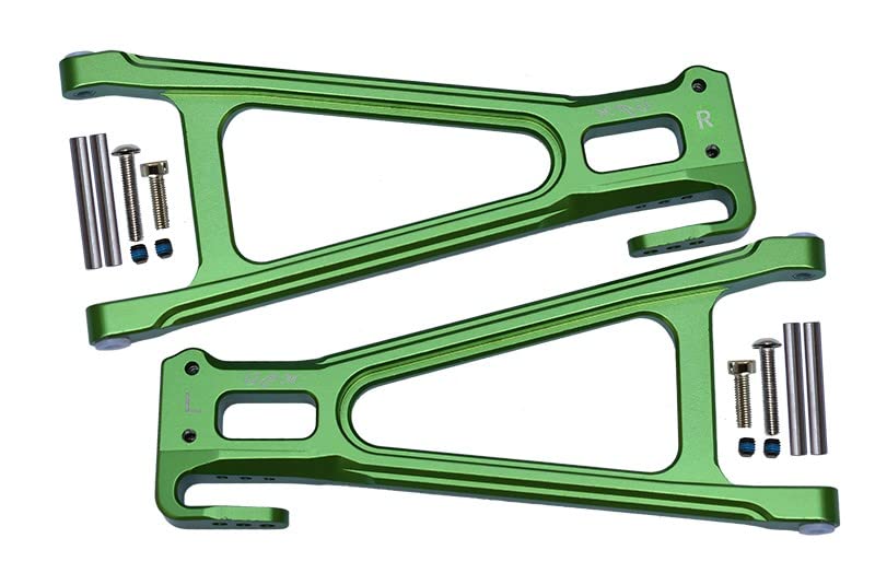 GPM For Traxxas E-Revo 2.0 VXL Brushless (86086-4) Upgrade Parts Aluminum Rear Lower Suspension Arm - 1Pr Set Green