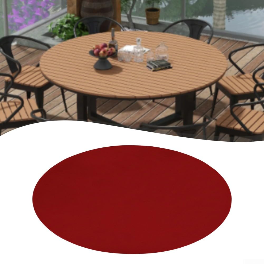 Pokertisch-Auflage, Runde Filz-Tischdecke, Tischüberzug für Kartenspiele 91–122 cm Durchmesser, Elastische Tischunterlage für Kartenspiele, Mahjong und Poker(Grün)