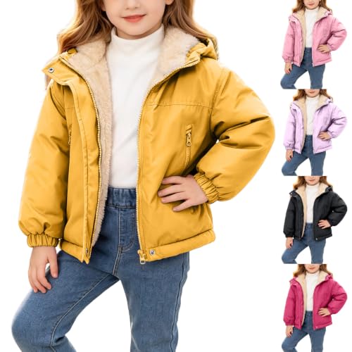 Luuegef Ropa para Niña De 2 Años Baby Puffer Jacket Toddler Fleece Lined Jacket Girl Winter Hooded Warm Cute Puffer Coat Casual Ropa para Niña De 8 Años Back to School Outfits 8 Years - image 1