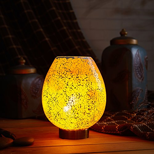 Image of Urban Lifestyle Mosaic Salt Lamp, Gold