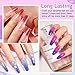 Honey Joy Color Changing Dip Powder Nail Set, Blue White Pink Purple Glitter Ombre Cold Warm Temperature Mood Change Nail Art Manicure DIY, No Nail Lamp Cured 6 PCS (W-3-1-2-8-10-17-10g/box)