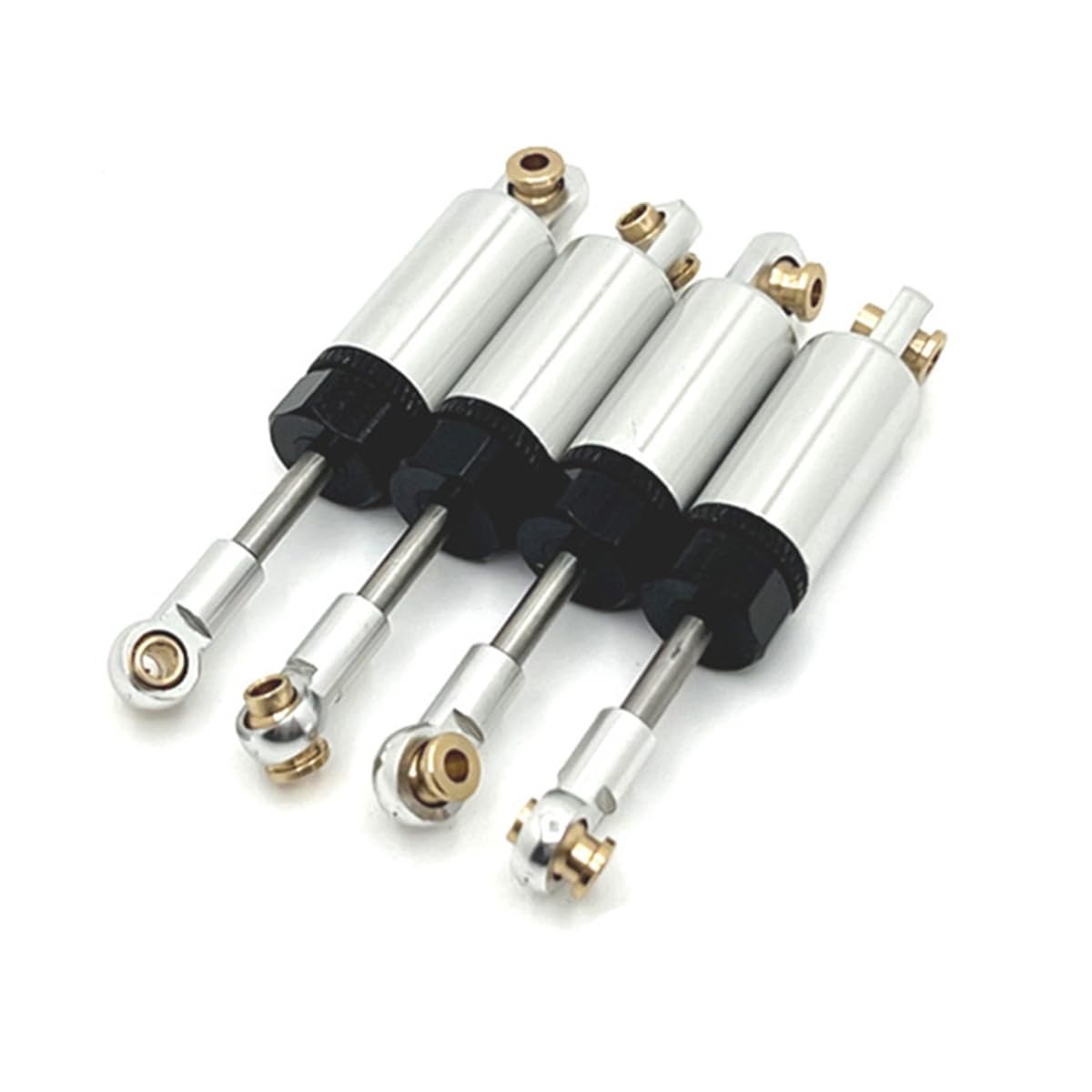 4PCS Hydraulic Shock Absorber for MN 1/12 D90 MN82 LC79 MN78 for WPL 1/16 C14 C24 C34 C44 RC Car Upgrades Part Silver