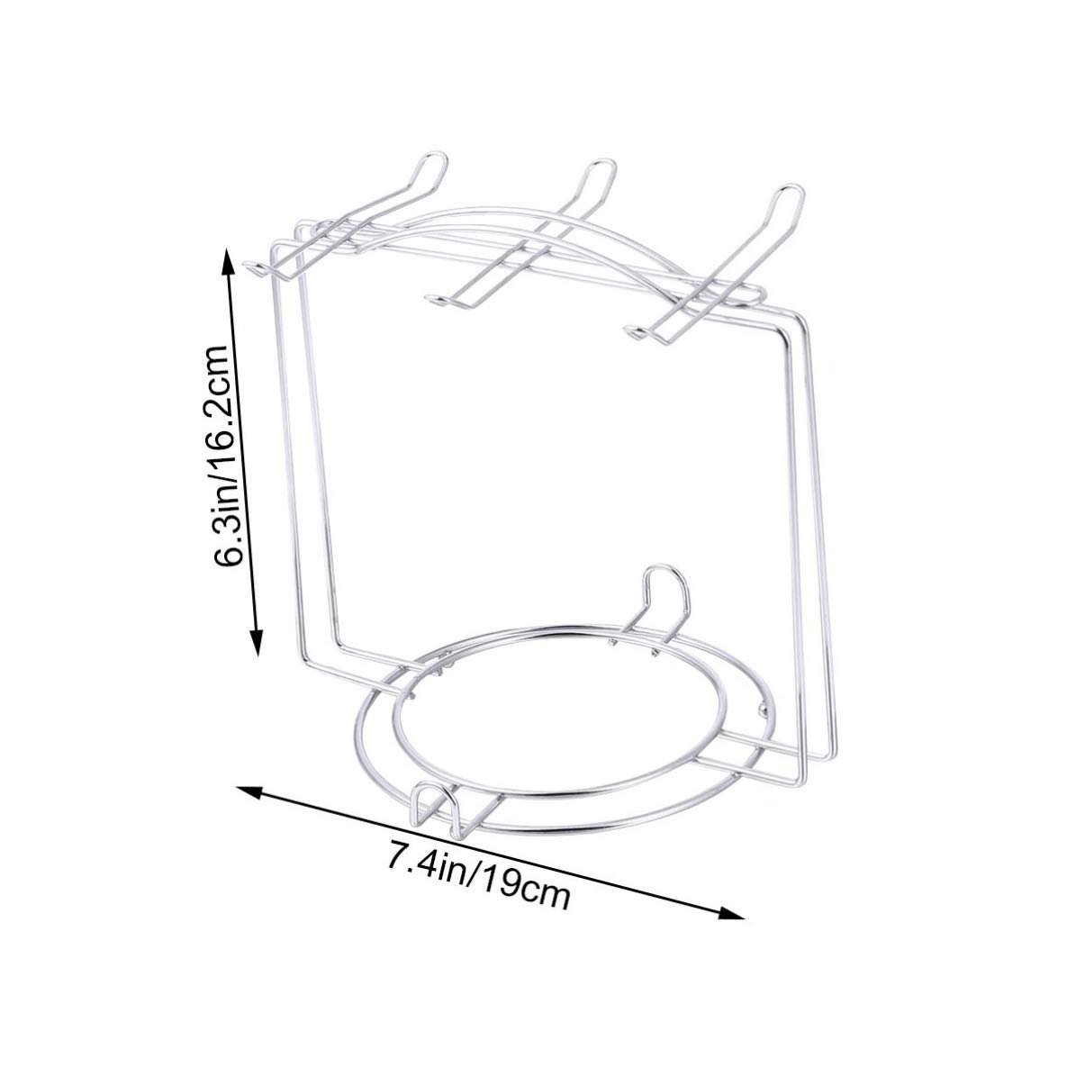 Cabilock Mug Stand Mug Plates Holder Coffee Cup Rack Stand Stainless Steel Coffee Cup Holders for 4 Cups 6 Plates (Silver) Mug Tree