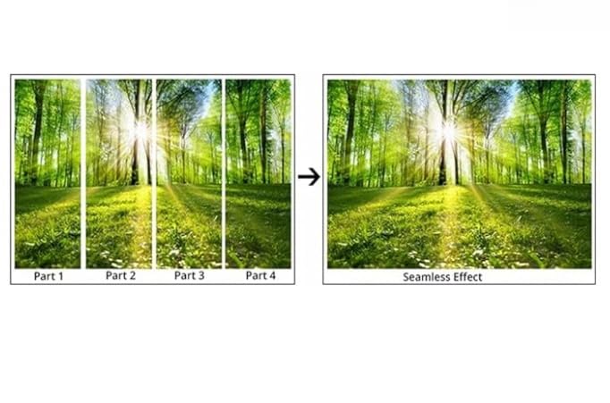 Papier peint sunset meadow panoramique 3D sur mesure pour deco salon - 7