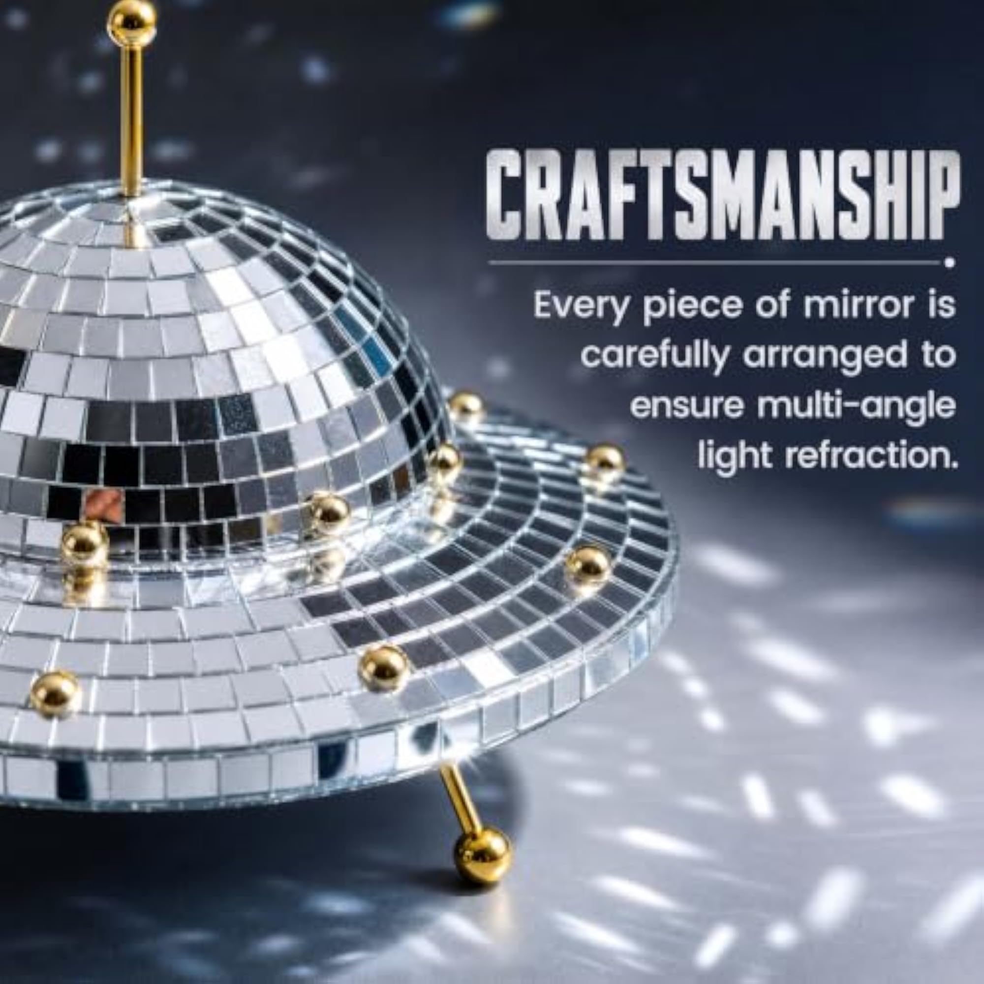 8 Inch Disco Ball UFO Spaceship Decorations