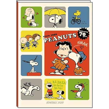 Amazon デルフィーノ マンスリー手帳 Peanuts スヌーピー 年 2月始まり B6サイズ 70周年 ブロック P 手帳 文房具 オフィス用品