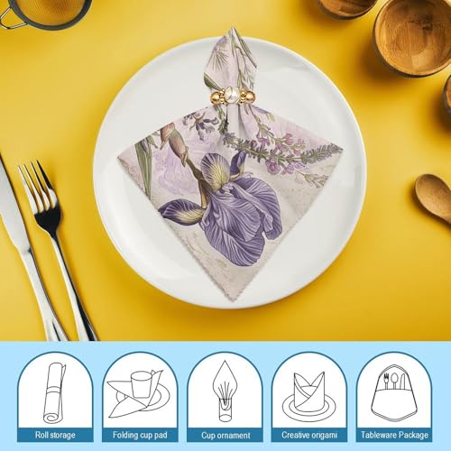 Servilletas de Tela Reutilizables Set de 2 con Estilo Vintage Floral miniatura 7