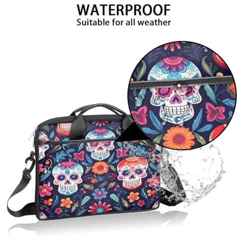 Bolsa para laptop calavera 15 pulgadas con correa ajustable miniatura 3