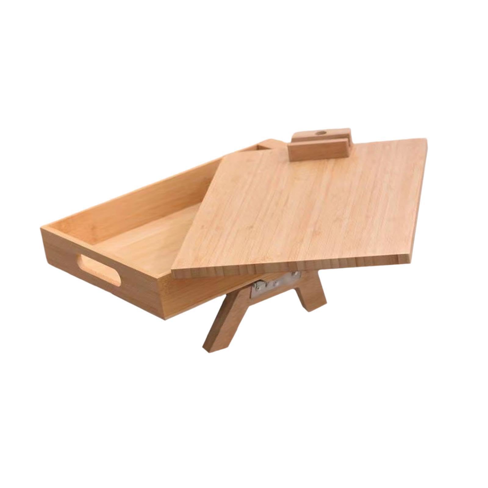 Plateau de lit avec poignées, Installation Facile, Fixation par Clip sur l'accoudoir. Savourez Vos Repas au lit grâce à ce Plateau à la Robuste et élégant. Son