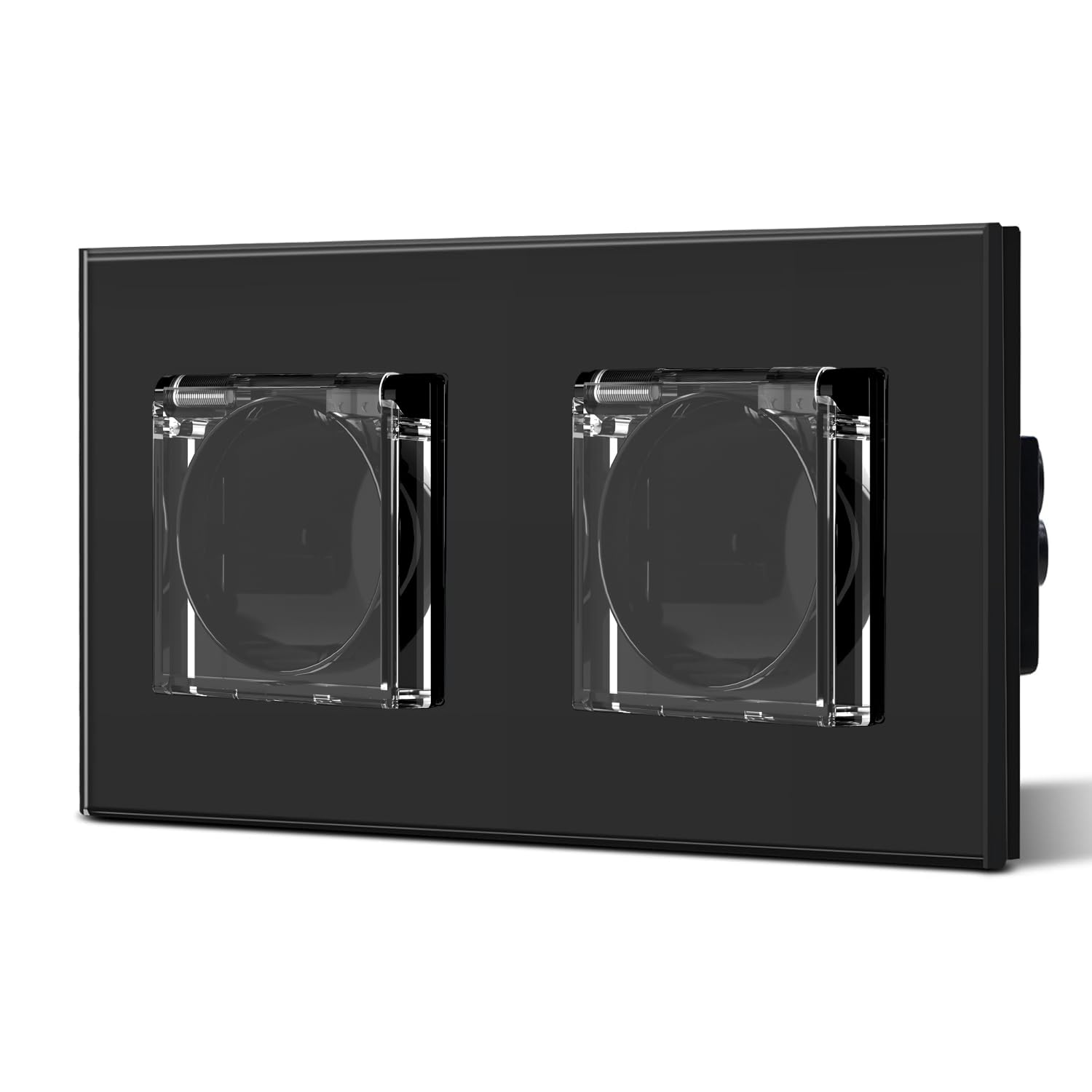 BSEED Interruptor táctil y enchufe pared,Toma de corriente con USB C,Panel de Vidrio con pulsador LED,Sin Función Wifi,1 Gang 1 Vía+1 Enchufe USB/Tipo C,157mm Negro — view 91