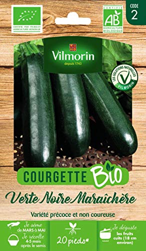 Vilmorin - Courgette verte noire maraîchère bio -...