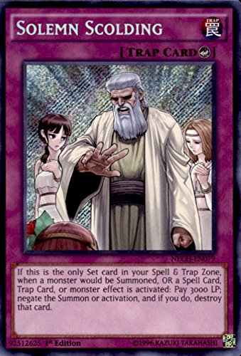 YU-GI-OH! - Solemn Scolding (NECH-EN079) - The New Challengers - 1st Edition - Secret Rare