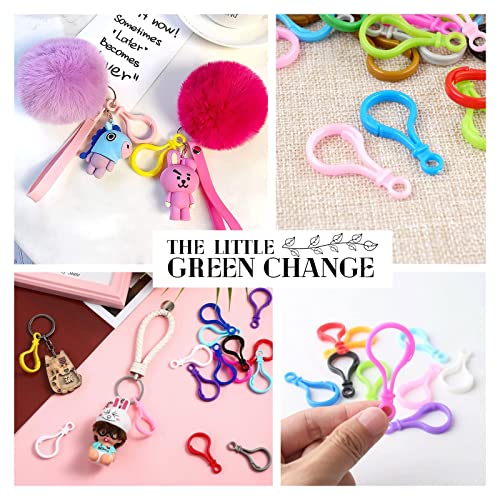 200 Pcs Of Multicolor Lobster Clasp Keychain Plastic Lanyard Clips | Plastic Lobster Claw Clasps Backpack Clips For Kids | Plastic Keychains For Crafts Keychain Hook Diy Handmade, Toys Craft Clasps #TOP4