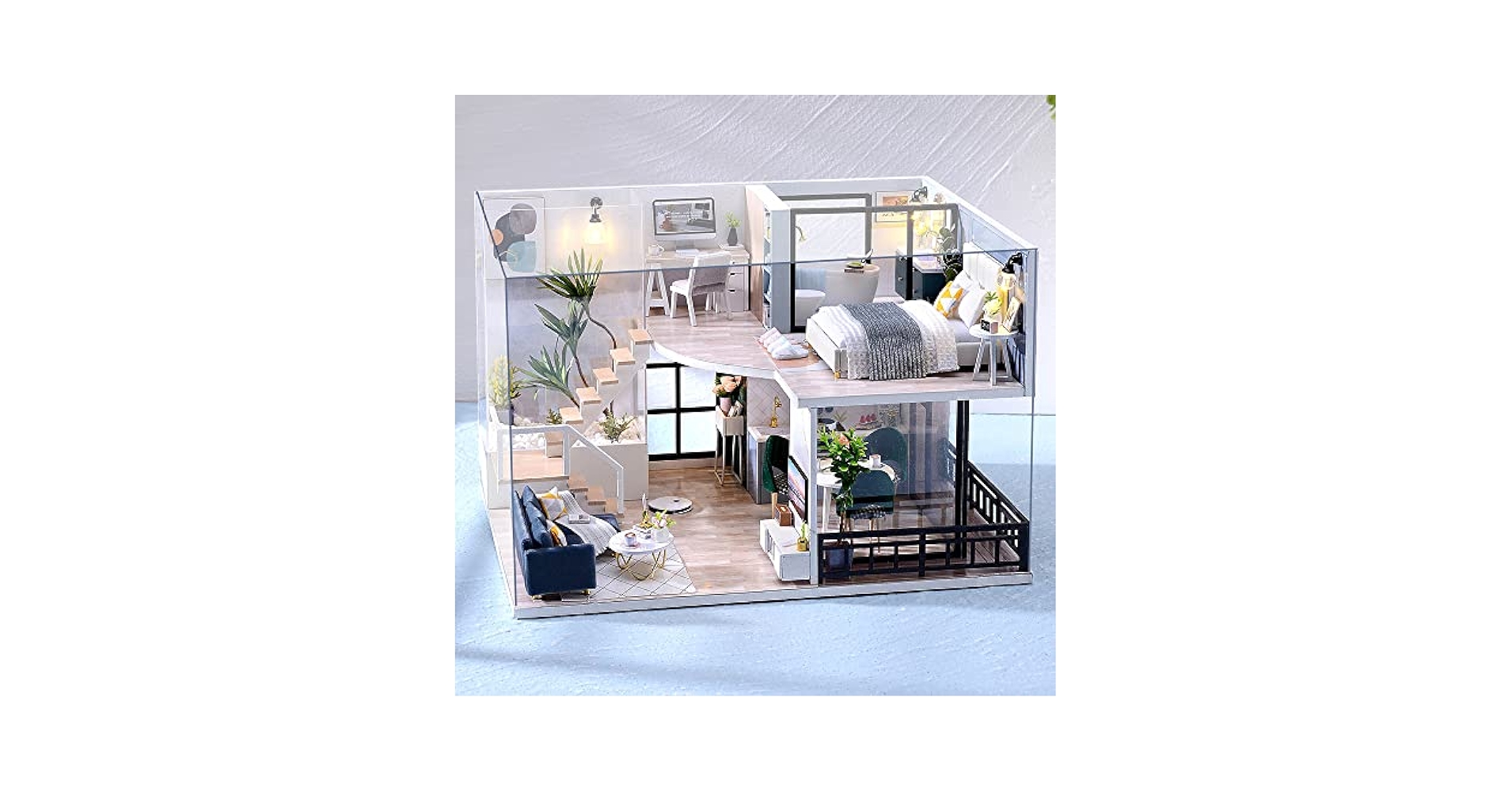 Amazon.com: Lannso DIY Dollhouse Miniature Wooden Furniture
