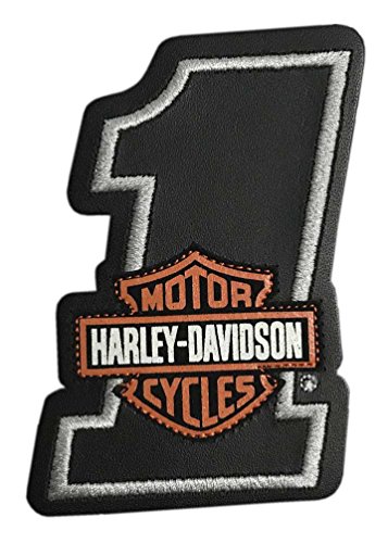 Harley-Davidson Bar & Shield #1 Leather Emblem Patch, 4 x 2.75 in. HDEML1002