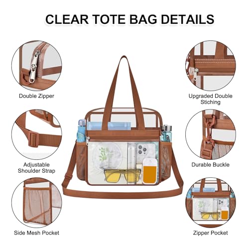UEASE Clear Bag for Stadium Events 12×6×12 Clear Tote Bag by UEASE - Used condition - Image 3