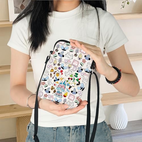 KEYCHIN Enchanted Kingdom Crossbody Bag Mouse Family Trip Gifts It’s A Small World Shoulder Bag Magic Castle Gifts3